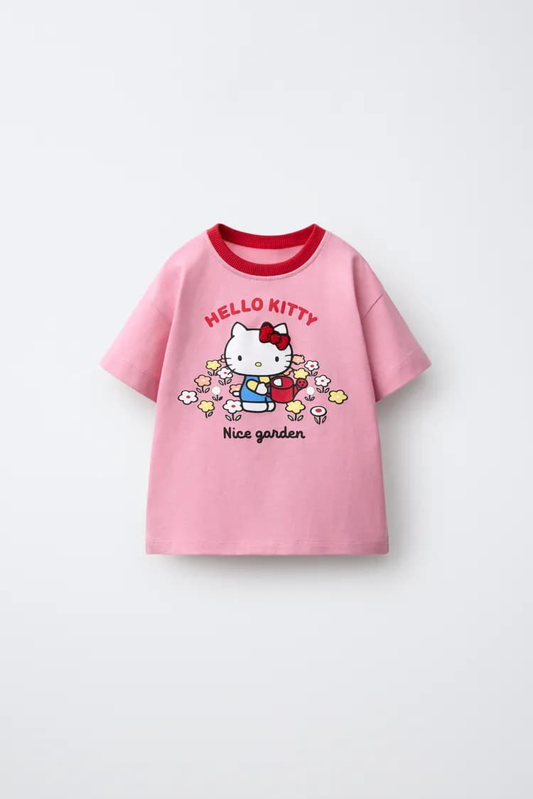 Хлопковая футболка Hello Kitty с круглым вырезом