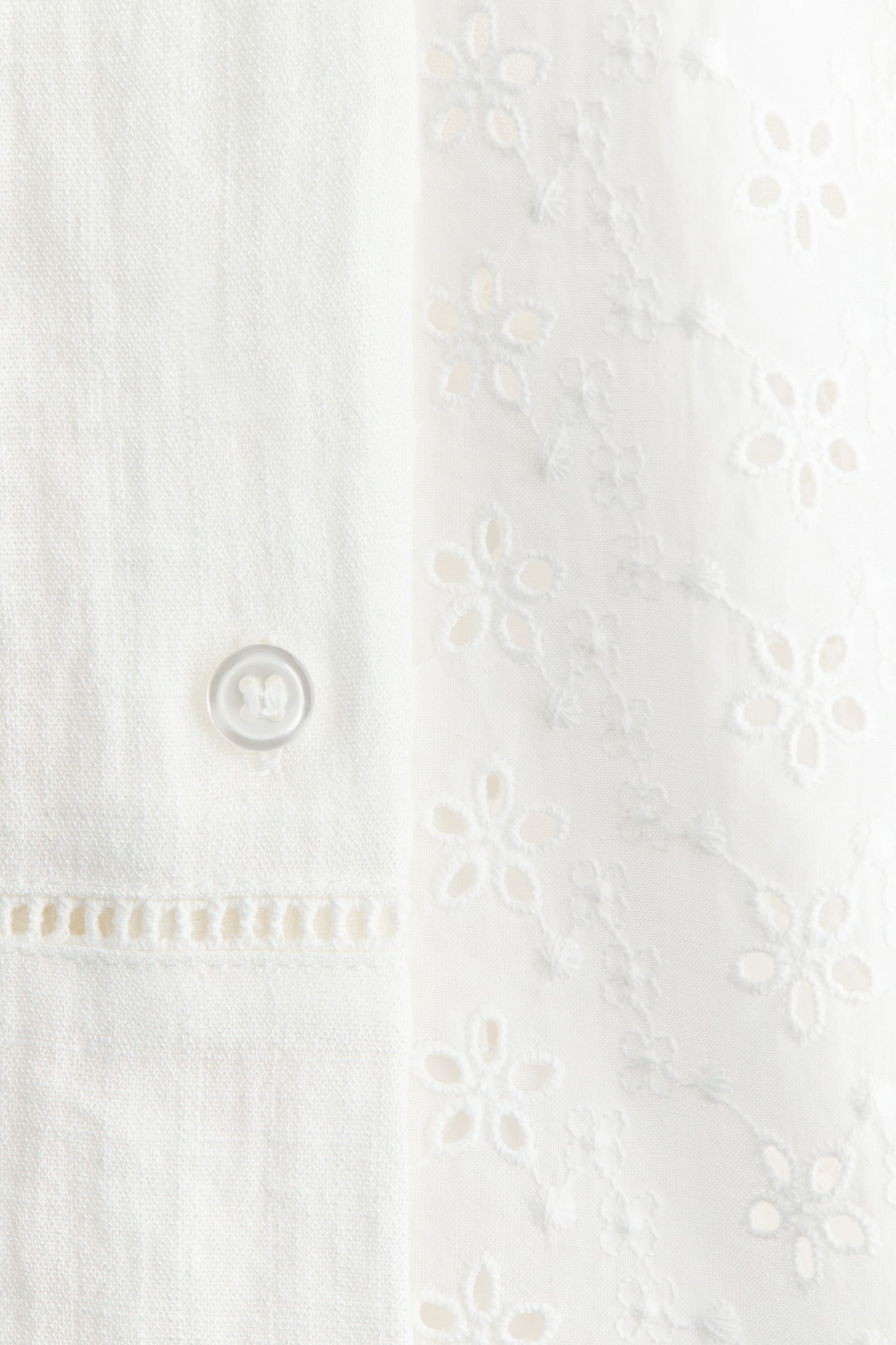 Хлопковая рубашка свободного кроя с коротким рукавом: детали изделия