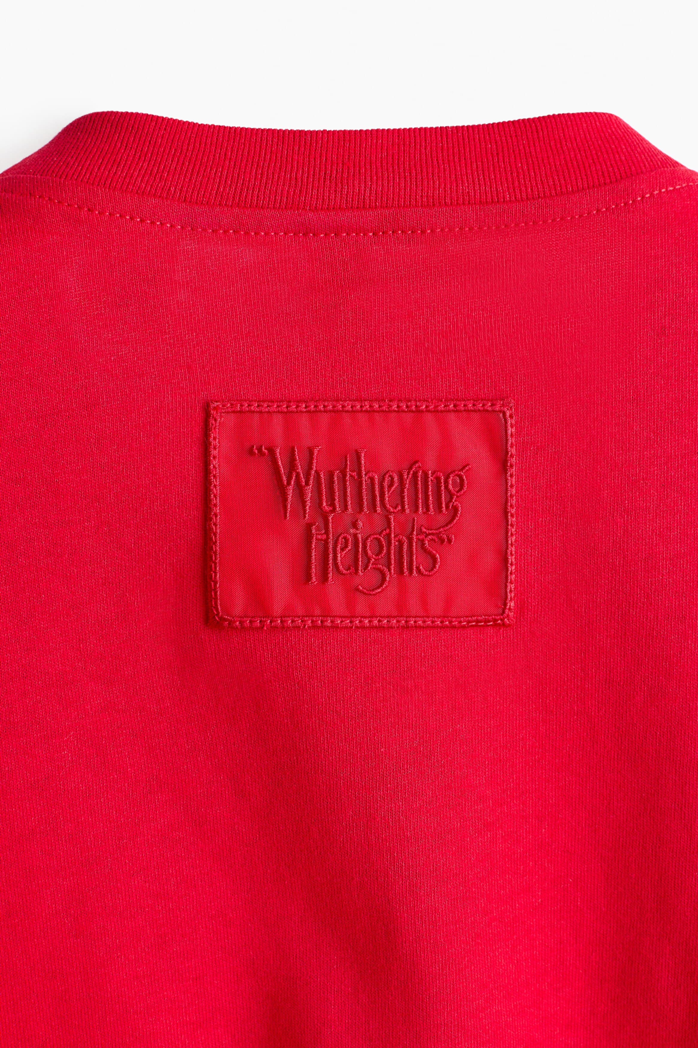 Хлопковая футболка с вышивкой свободного кроя: детали изделия