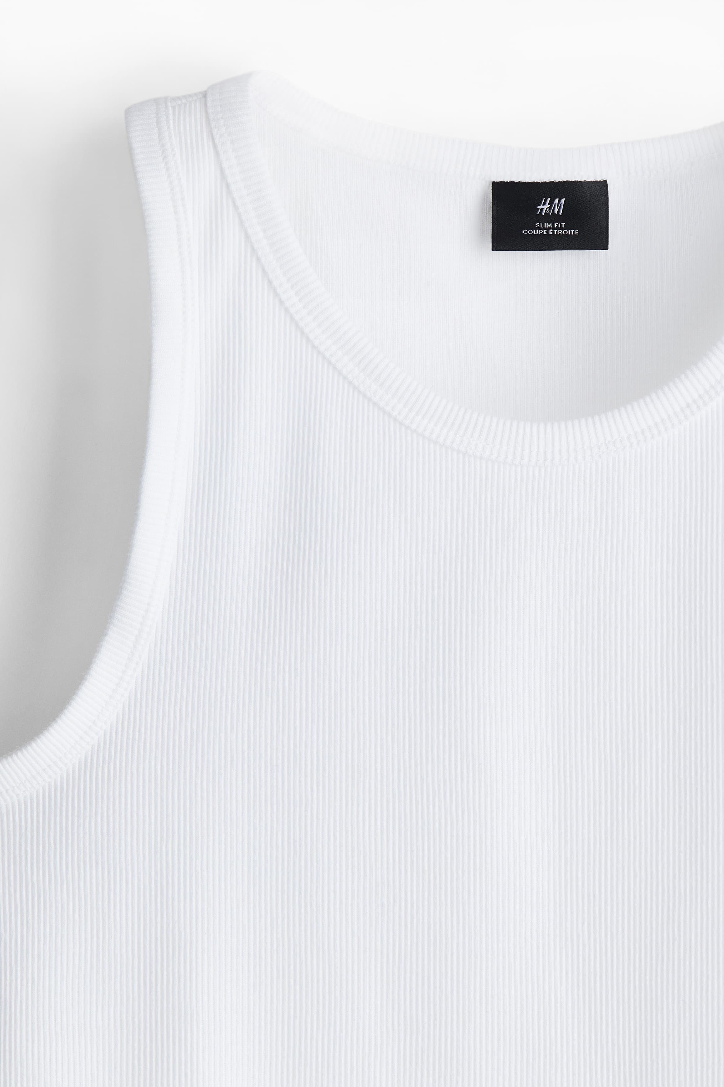 Хлопковая майка в рубчик приталенного кроя: детали изделия