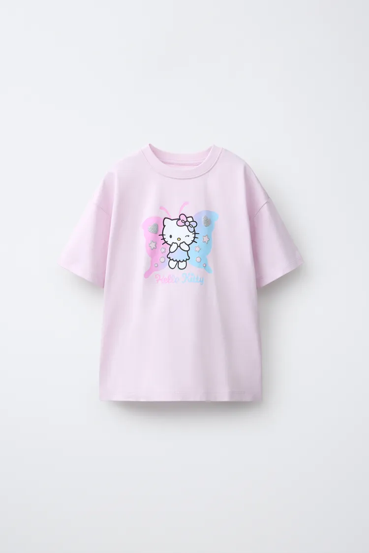 Хлопковая футболка Hello Kitty с круглым вырезом