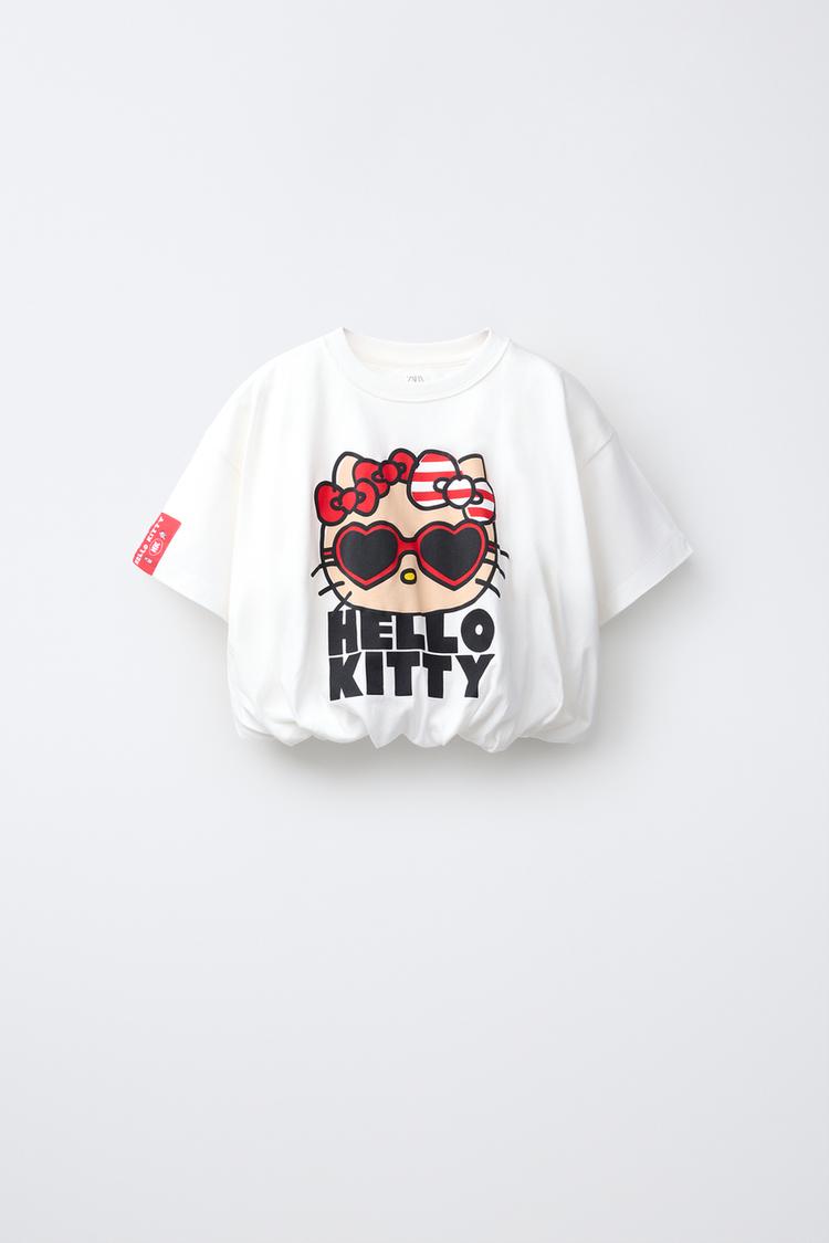 Хлопковая футболка Hello Kitty кроя баллон