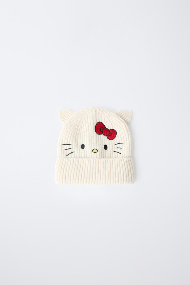 Трикотажная шапка Hello Kitty с вышивкой